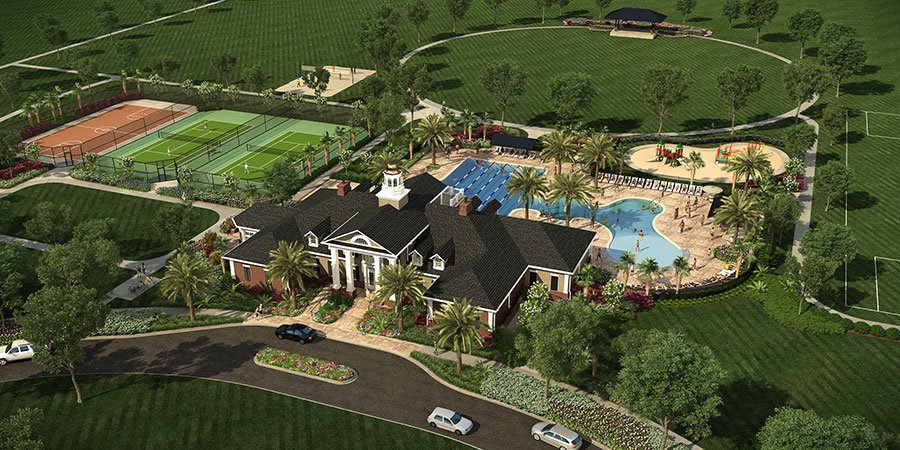 Oakmont Builders Celebrate Groundbreaking of $6 Million Residents Club - Oakmont Residents Club Rendering Aerial Oakmont-Residents-Club-Rendering-Aerial