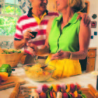 The Booming Baby Boomers couple in kitchen
