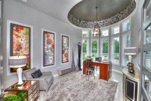 This study or home office at the Isabella at Browns Landing is a great example of using a flex room practically.