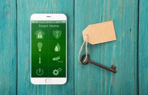 smart home app on smartphone