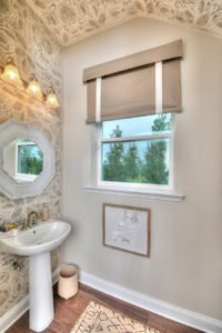 Powder Room Wallpaper with Color