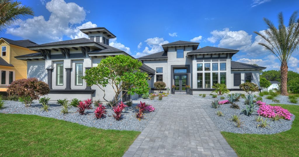 Florida Custom Home by ICI Homes with Landscaping, Gardening