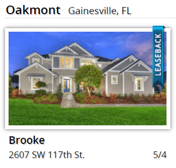 Buy a Model Home Leaseback