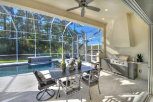 Florida outdoor living space with durable outdoor furniture