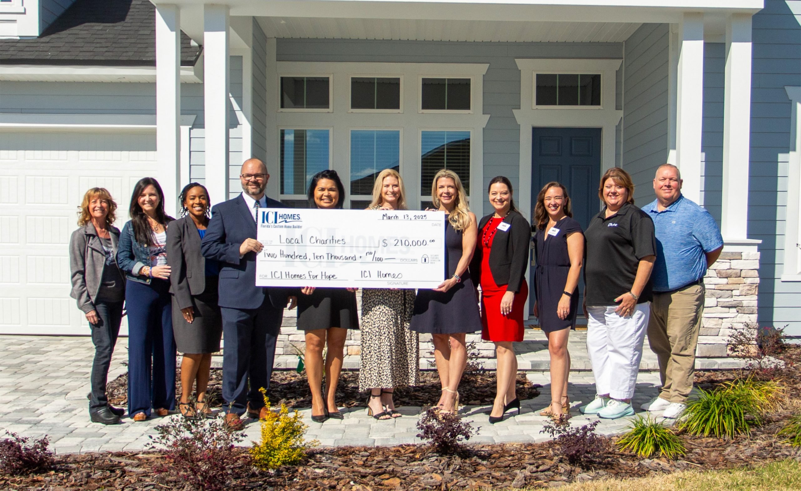 ICI Homes for Hope Raises $210,000 for Local Charities in Greater Gainesville - ICI Homes for Hope Final Donation scaled