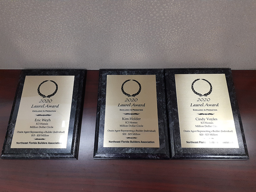 Million Dollar Circle Awards for Eric Weyh, Kim Holder, and Cindy Voyles